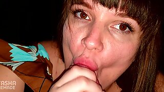 After parti milf slut sucking penis, licking topki and get sperma on big естествени цици реално домашно 4k